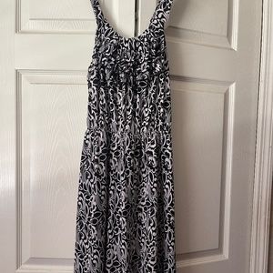 NY Collection Dress Black and White Floral